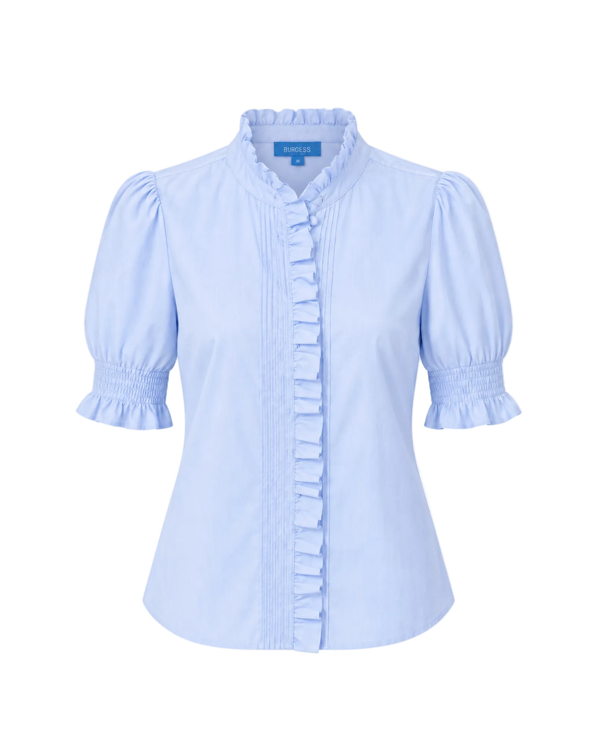 Kiki Ruffle Shirt - Sky