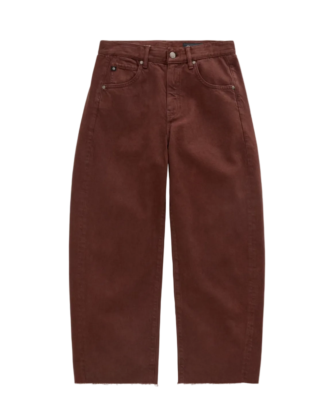Hattie High-Rise Barrel Crop - Chestnut