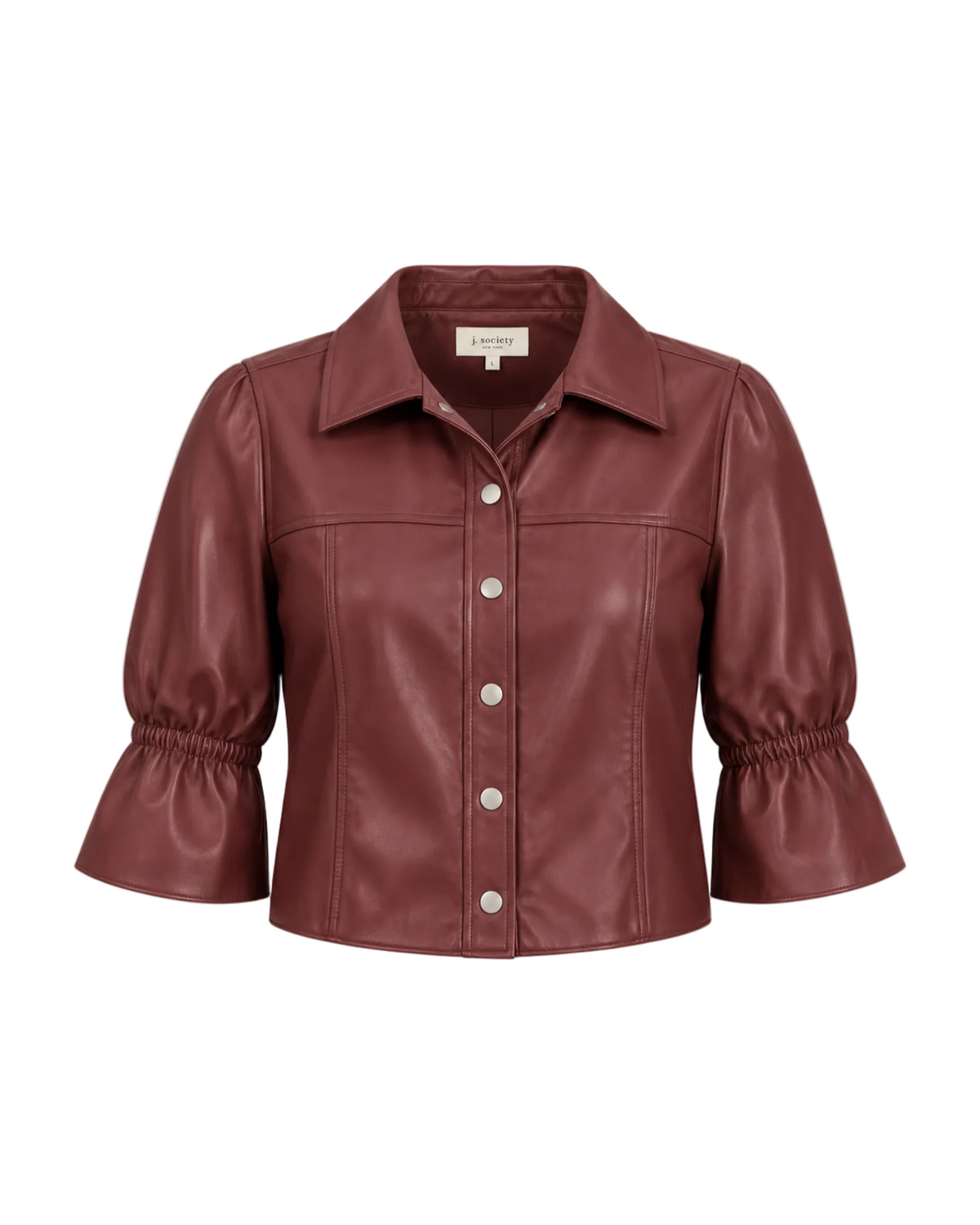 Cinched Sleeve Jacket - Bordeaux