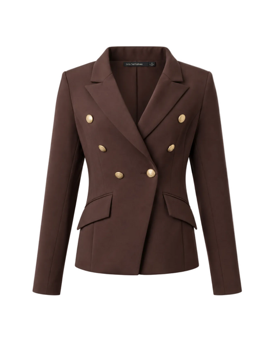 6 Buttons Jacket - Espresso