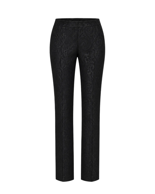 Front Zip Ankle Pant - Black