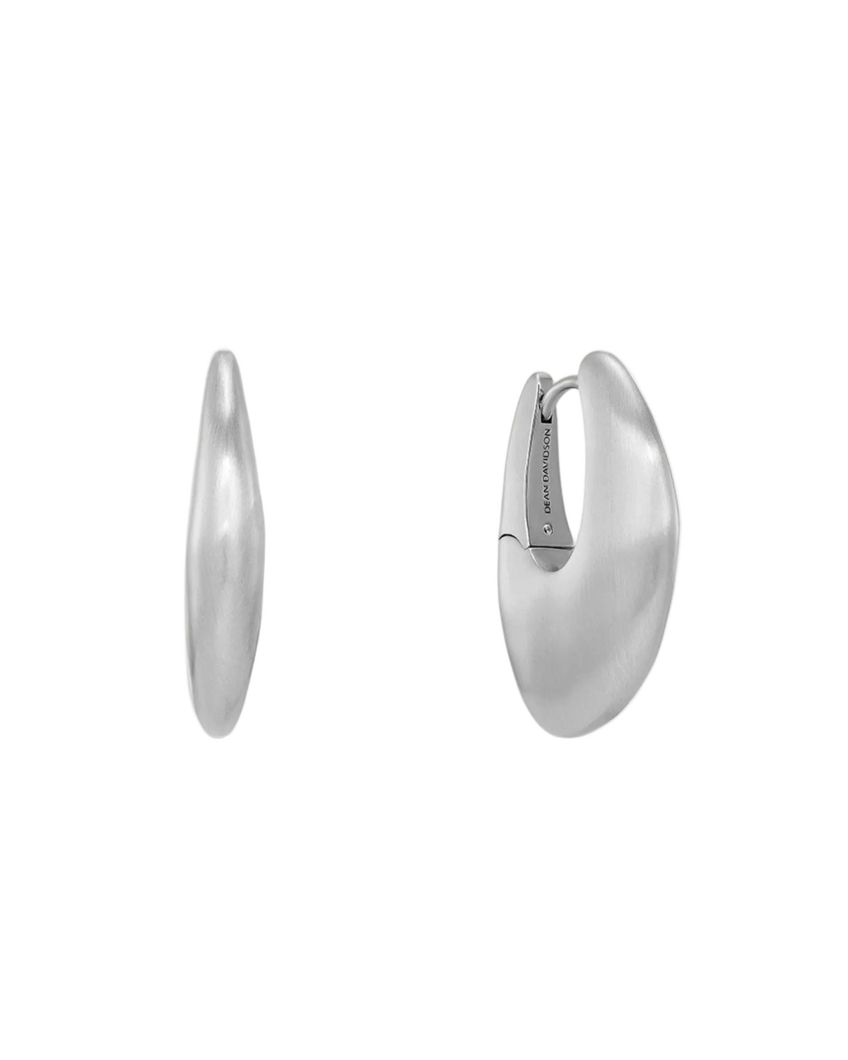 Serra Hinged Hoops - Silver