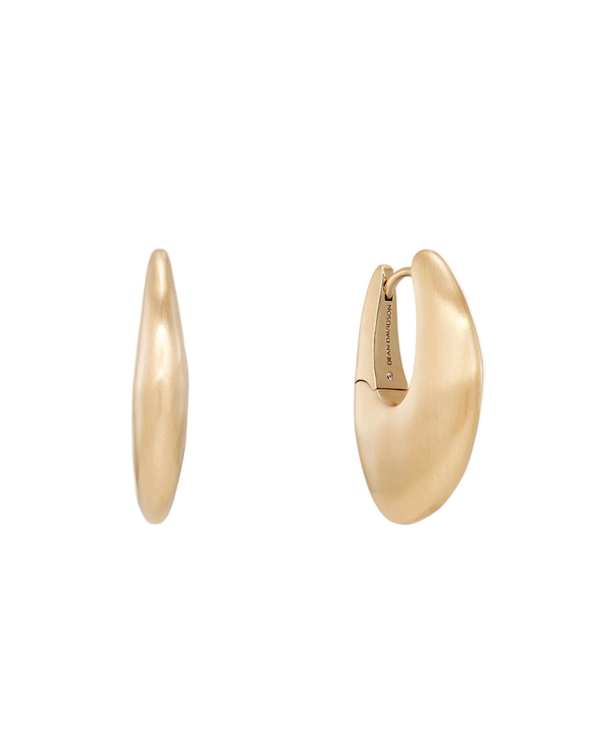 Serra Hinged Hoops - Gold