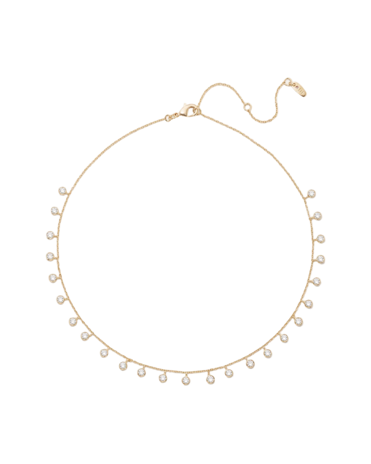 Orsay Charm Necklace - White Topaz/Gold