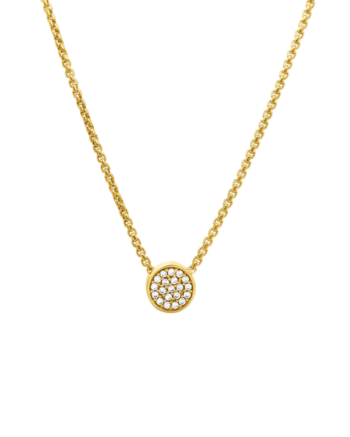 Petit Pave Pendant - Gold