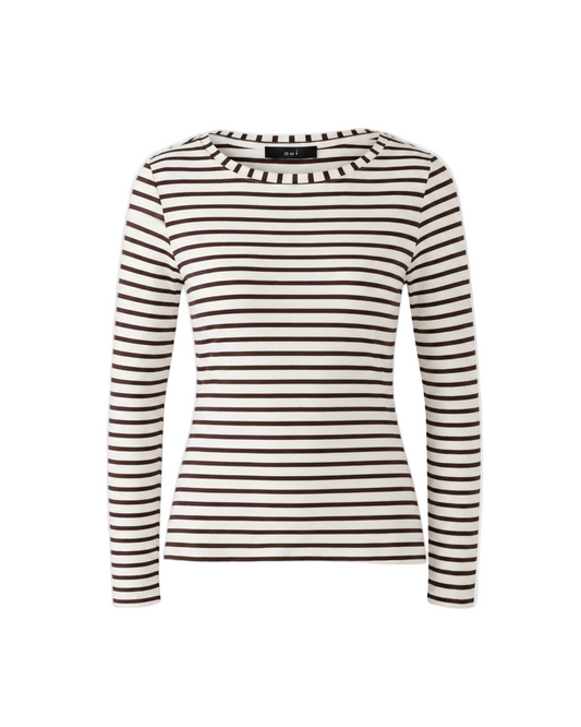 Sumiko Long-Sleeved Shirt - Offwhite Brown