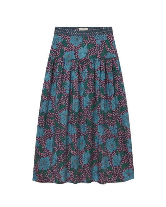Lydia Skirt - Midnight Trellis