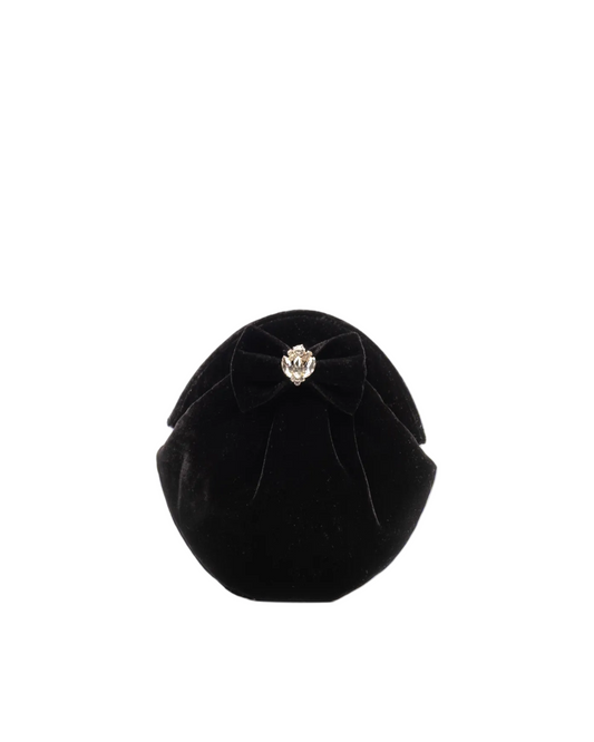 Pearl Velvet Bag - Black
