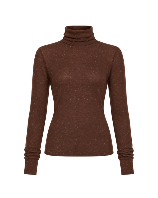 Merino Sequin Sweater - Brown
