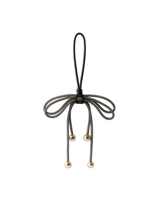 Poppy Ribbon Charm - Nero