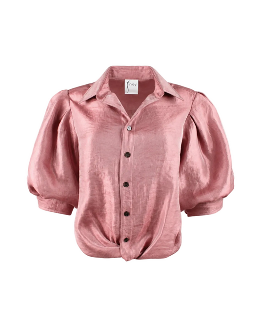 Metallic Bomba Shirt - Rose