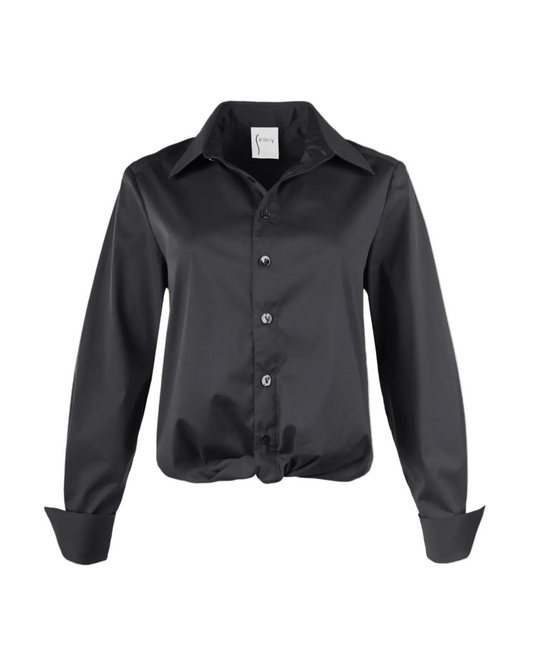 Silky Poplin Moxie Shirt - Black