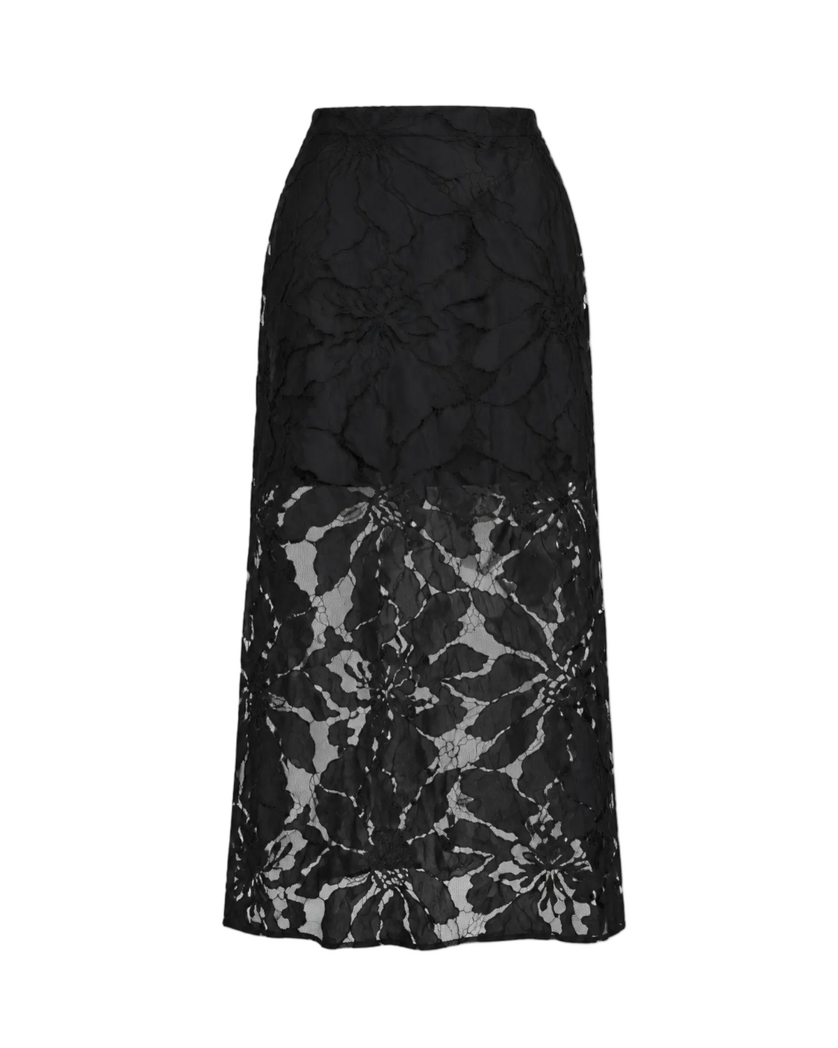 Corded Lace Hazel Skirt - Black