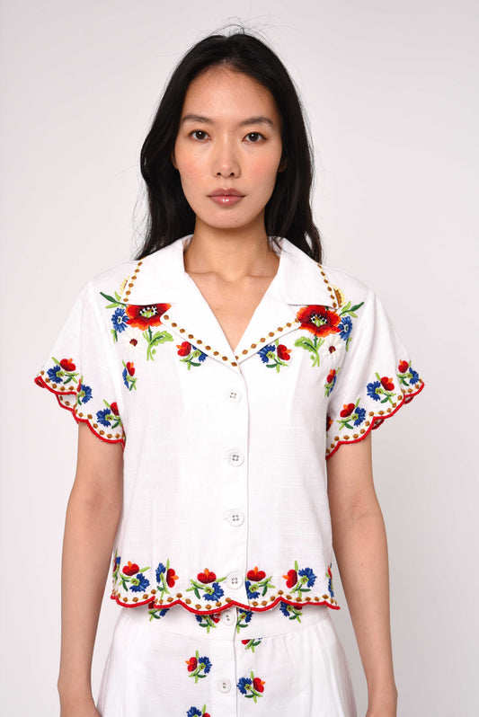 Vera Top - May Morris Embroidery