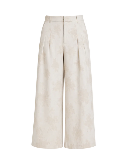 Culotte Brocade Pants - Ivory Garden