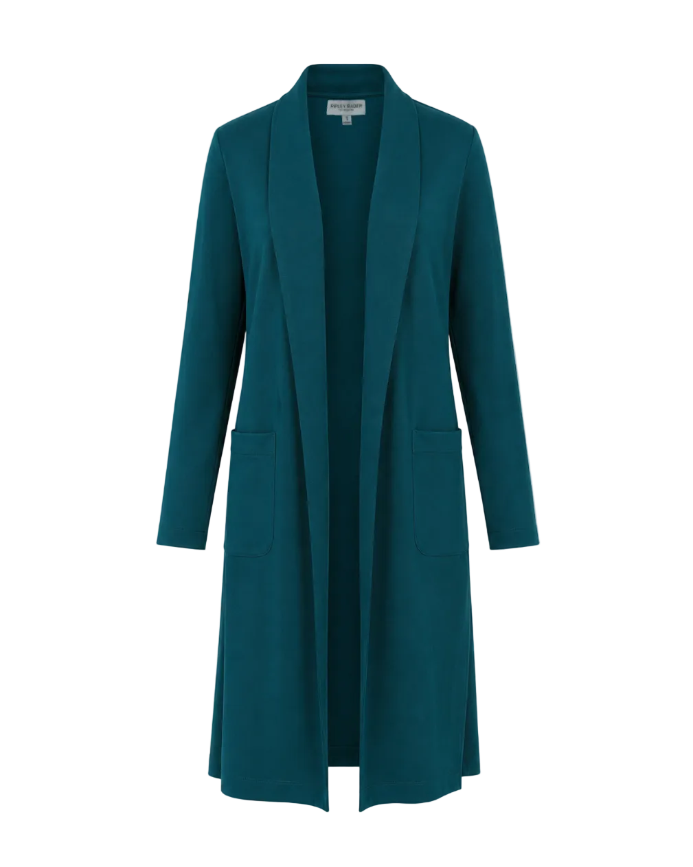 Ponte Knit Smoking Jacket - Teal