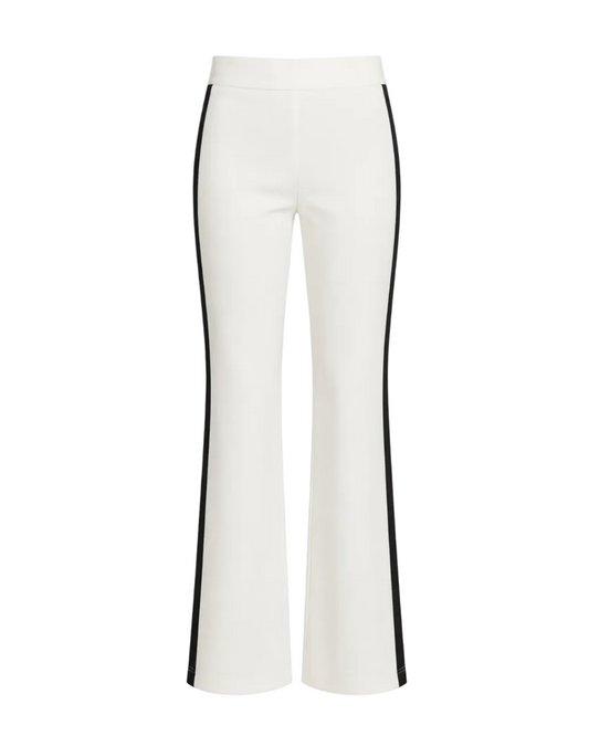 Pull On Pant - Oyster with Black Stripes