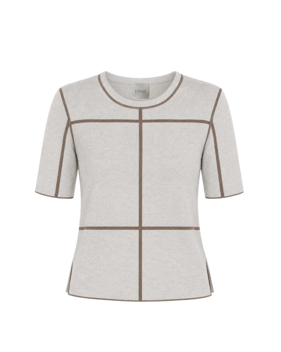 Odessa Reversible Knit Tee - Grey Camel