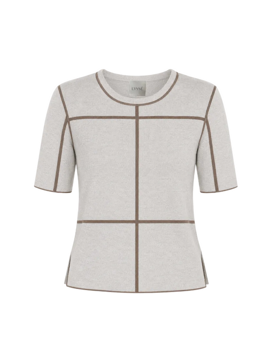 Odessa Reversible Knit Tee - Grey Camel