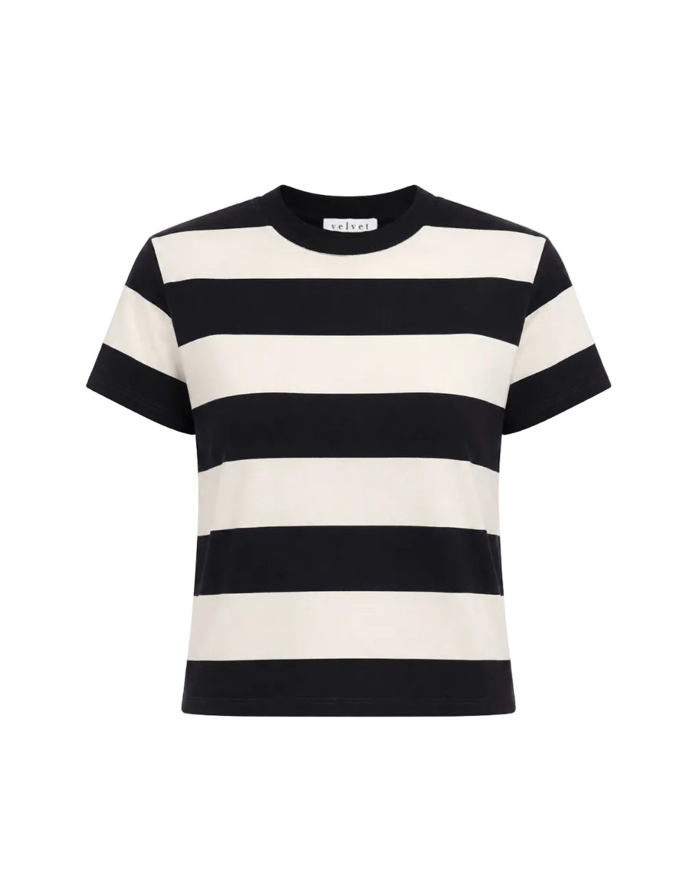 Fiona Striped Tee - Black White