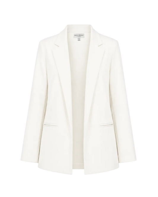 Ponte Knit Oversized Blazer - Off White