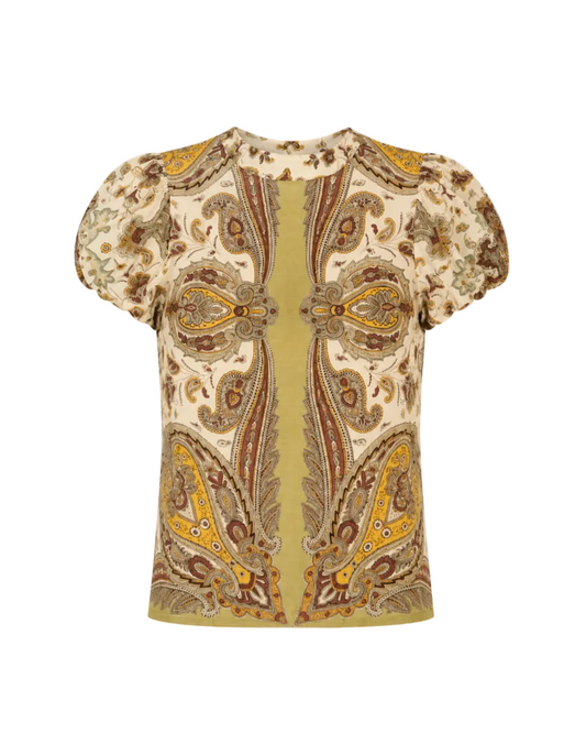 Ava Top - Kaleidoscope Scarf Print