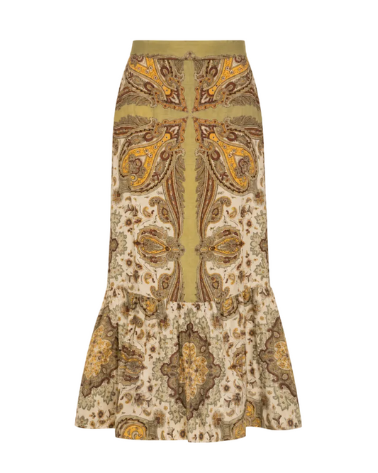 Ava Skirt - Kaleidoscope Scarf Print