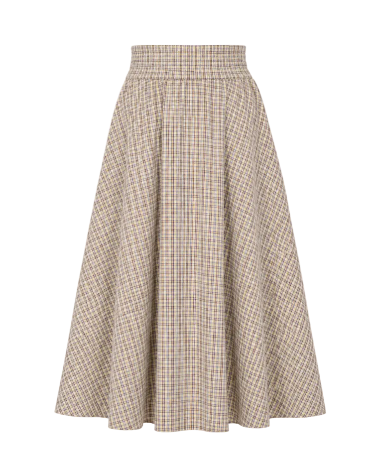 Maria Skirt - Marble Blue Plaid