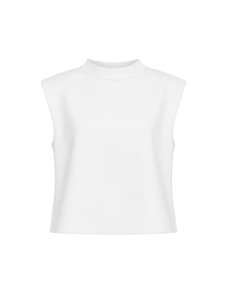 Scuba Cowl Neck Top - Off White