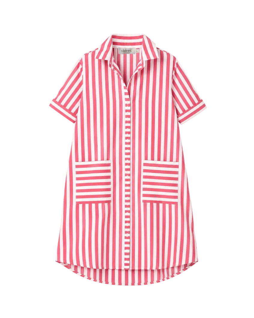 Clara Dress - Red Stripe