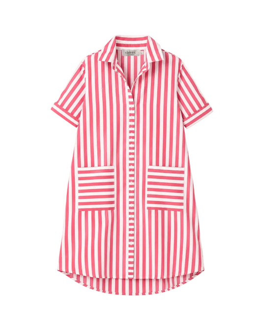Clara Dress - Red Stripe
