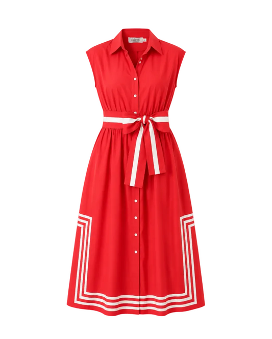Cassie Long Shift Dress - Red