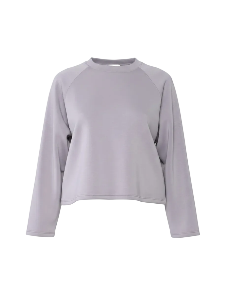 Oversized Raglan Top - Silver