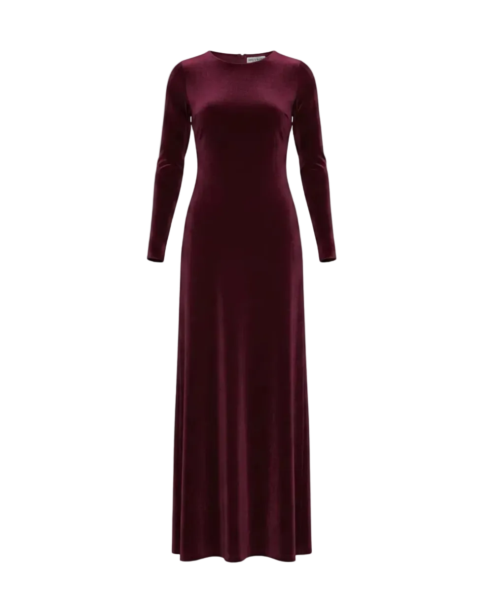 Velvet Kate Dress - Merlot