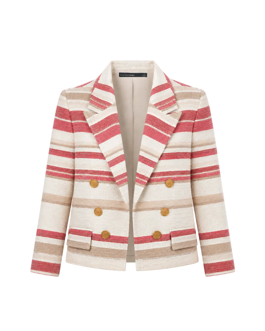 Cropped Jacket - Orange Multi