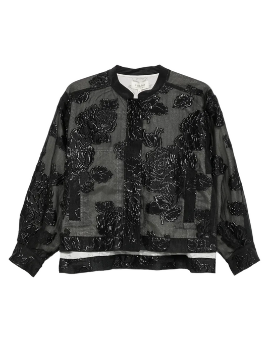 Metal Embroidery Japanese Jacket - Black