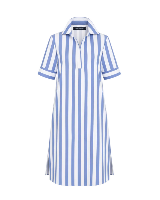 Tunic Dress - Navy Stripe