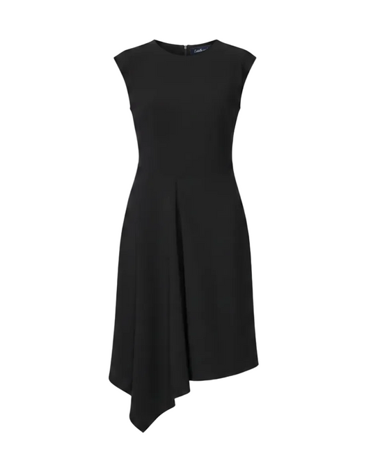 Side Gathered Dress - Black