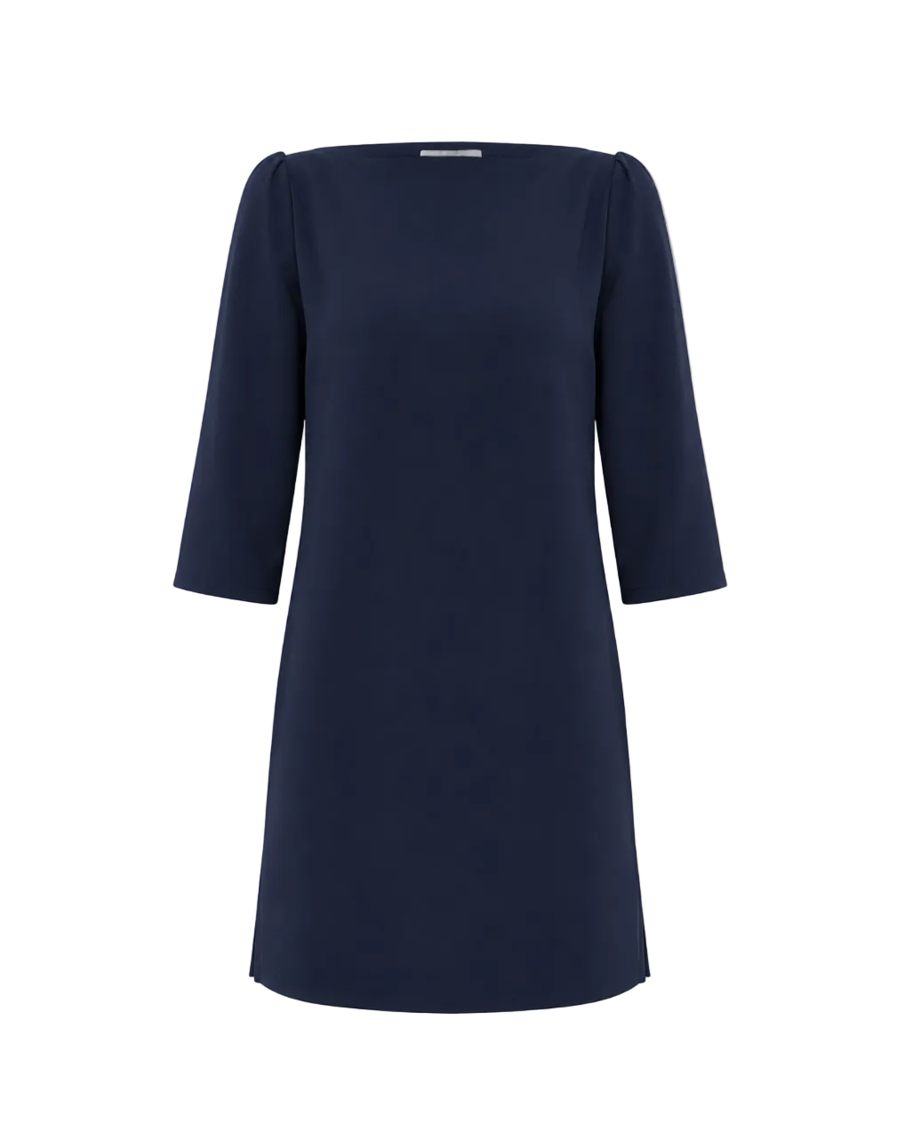 Ponte Knit A-line Dress - Navy