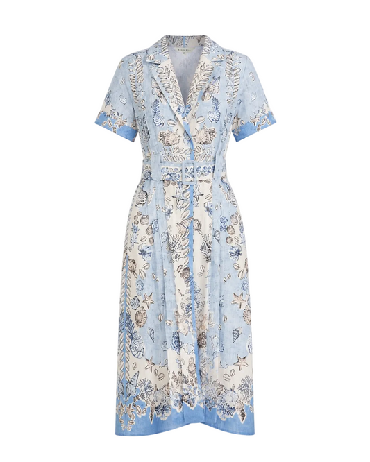 Vega Midi Shirt Dress - Multi Color