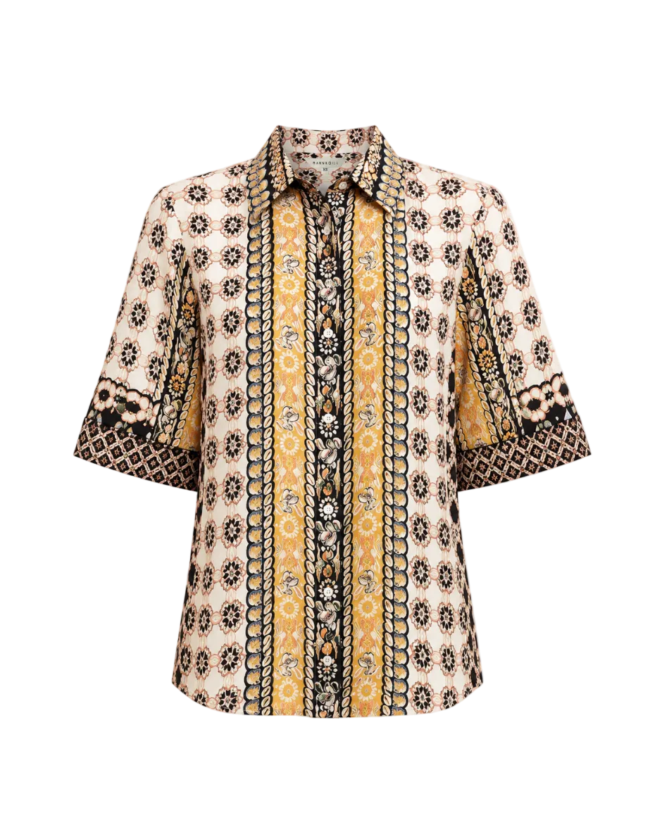 Alba Button Down Shirt - Multi Color