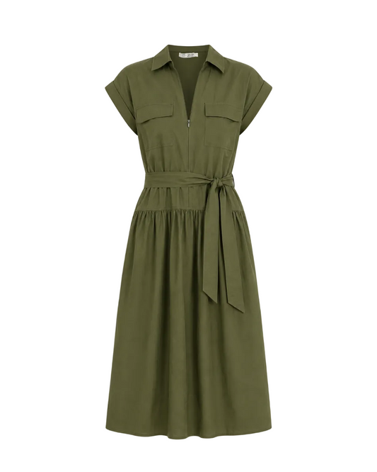 Go Zipline Dress - Moss