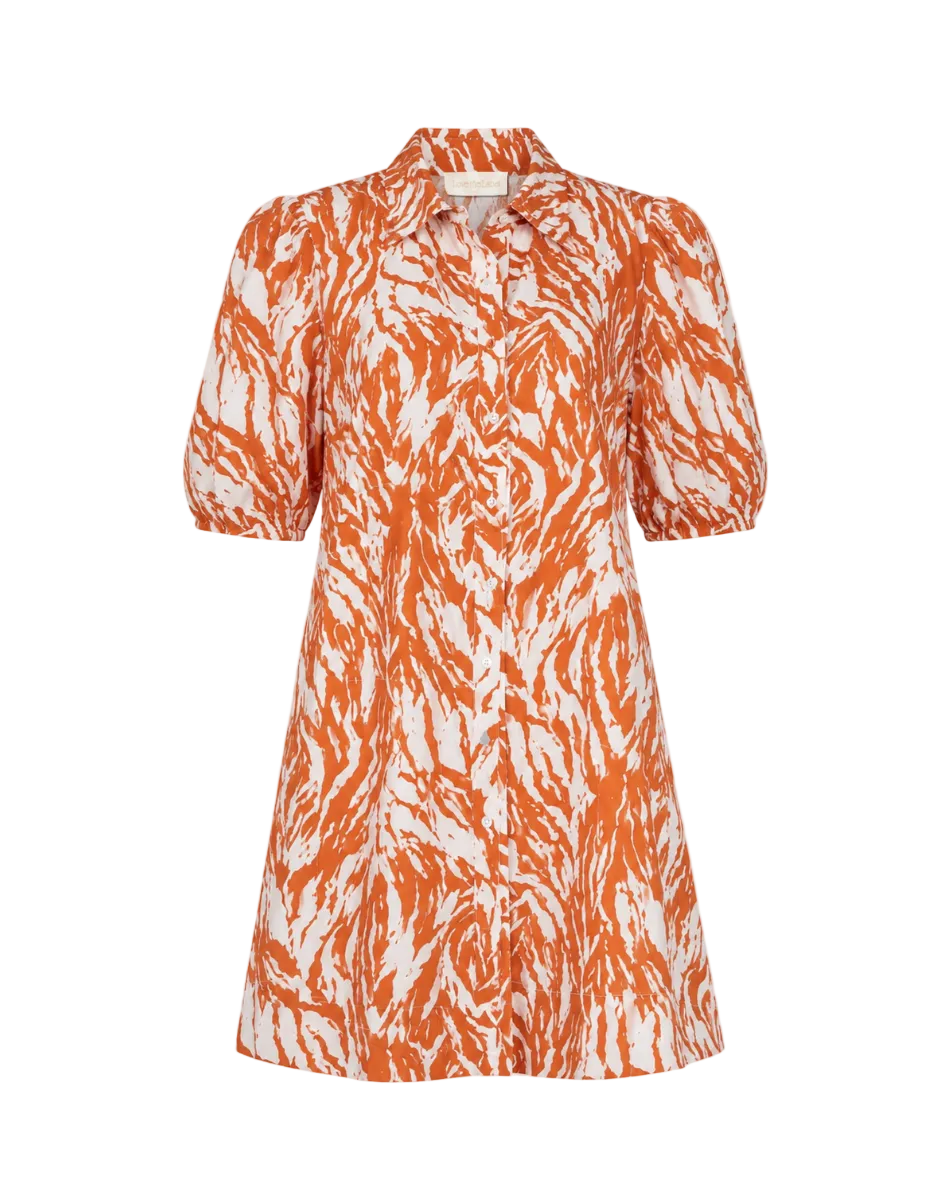 Marta Mini Dress - Terracotta Stripe