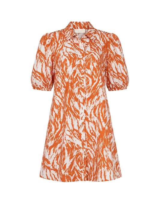 Marta Mini Dress - Terracotta Stripe
