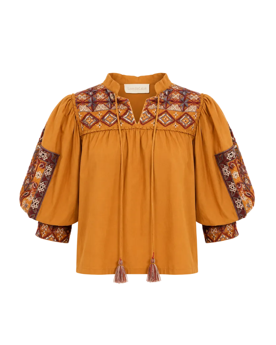 Diella Top - Caramel