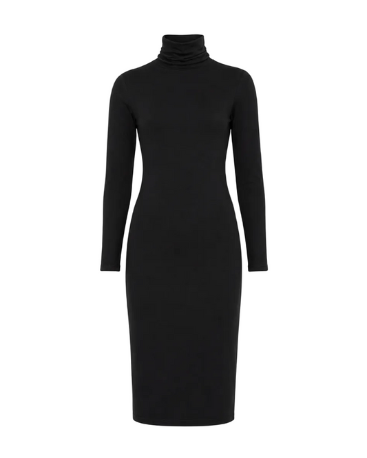 Midi Turtleneck Dress - Black