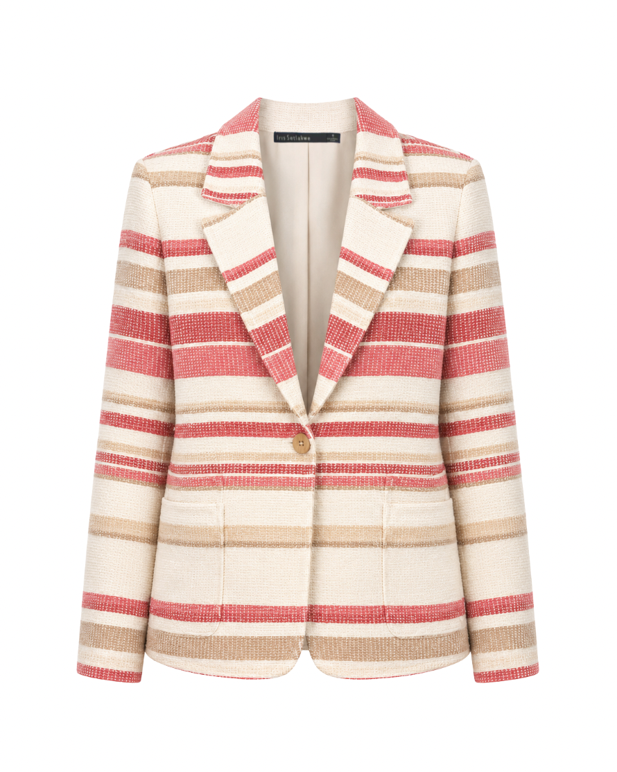 Single Button Jacket - Orange Multi