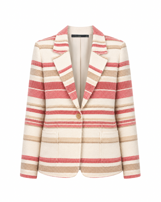 Single Button Jacket - Orange Multi