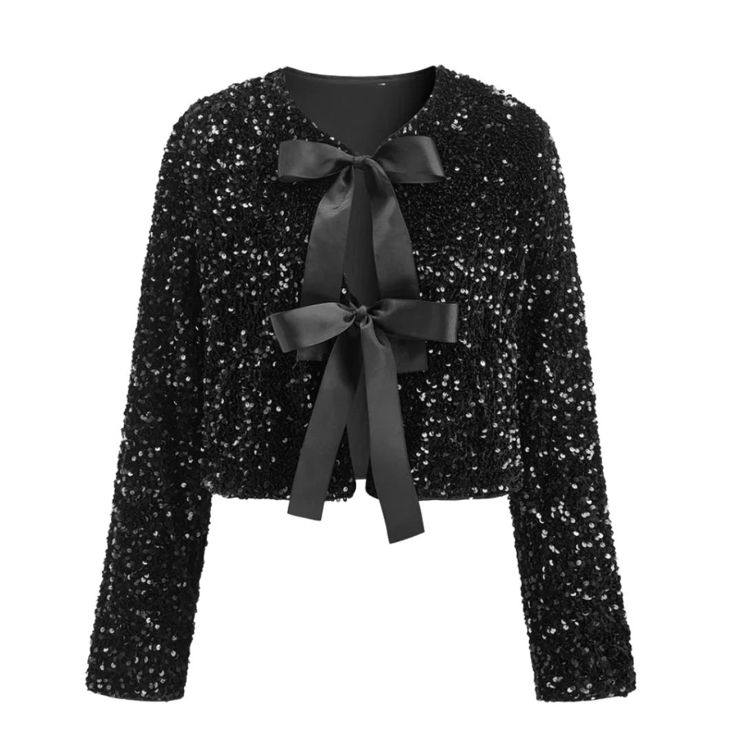 Britt Sequin Jacket - Black