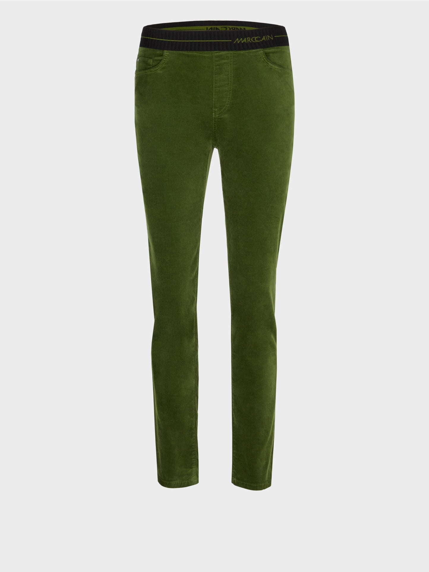 Sporty SIENA Ribbed Waistband Pants - Orient Green